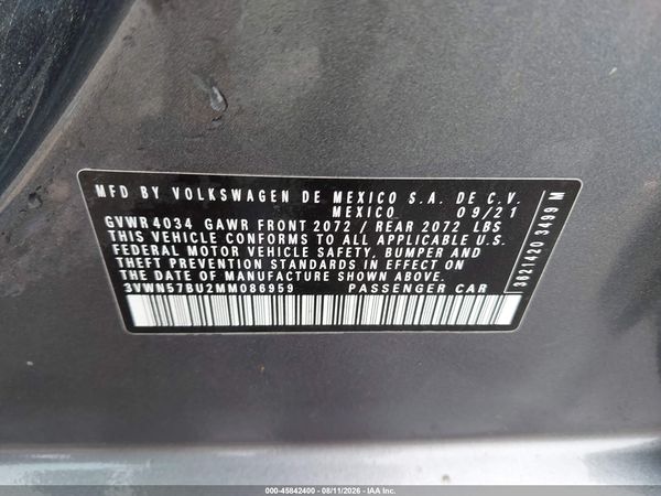 2021 VOLKSWAGEN JETTA 1.4T R-LINE/1.4T S — I9