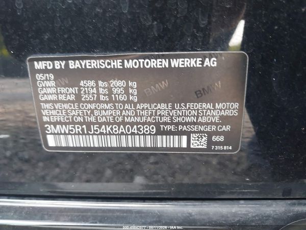 2019 BMW 330I