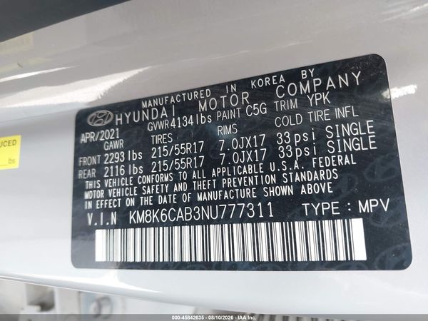 2022 HYUNDAI KONA SEL