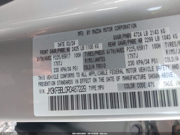 2024 MAZDA CX-5 2.5 S SELECT