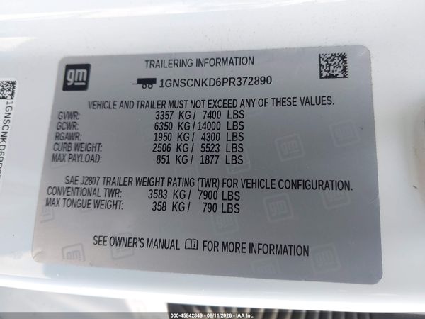 2023 CHEVROLET TAHOE 2WD LT — I9