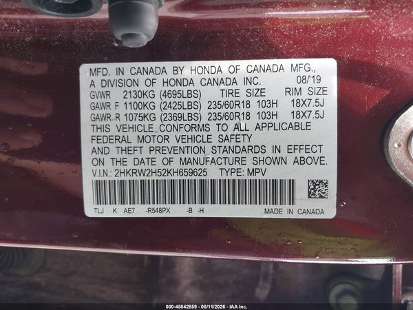 2019 HONDA CR-V EX