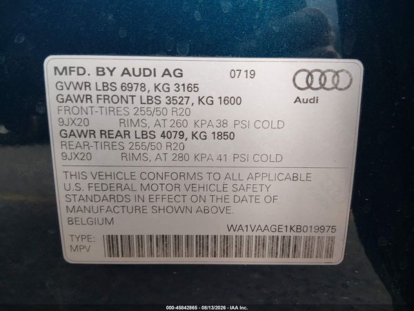 2019 AUDI E-TRON PREMIUM PLUS