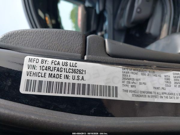 2020 JEEP GRAND CHEROKEE ALTITUDE 4X4