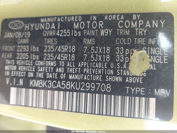 2019 HYUNDAI KONA LIMITED