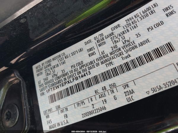2020 FORD F-150 XLT