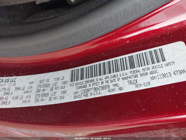 2019 RAM 1500