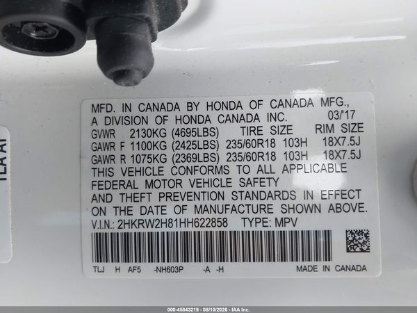 2017 HONDA CR-V EX-L/EX-L NAVI