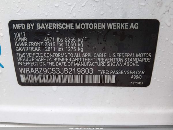 2018 BMW 330I GRAN TURISMO XDRIVE