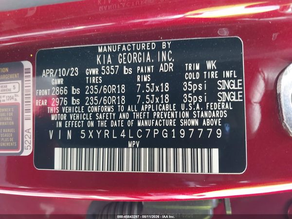 2023 KIA SORENTO S