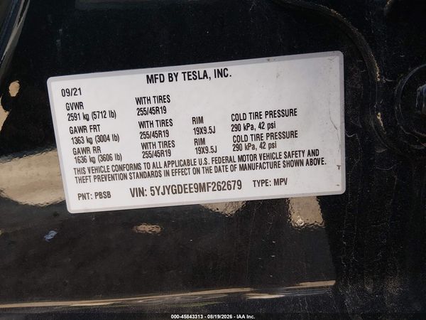 2021 TESLA MODEL Y