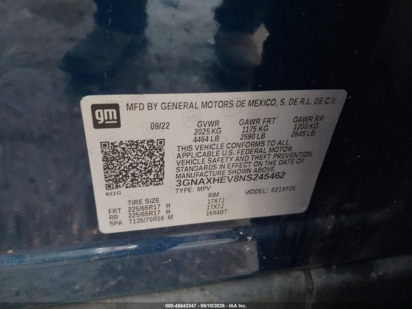 2022 CHEVROLET EQUINOX FWD LS — I9