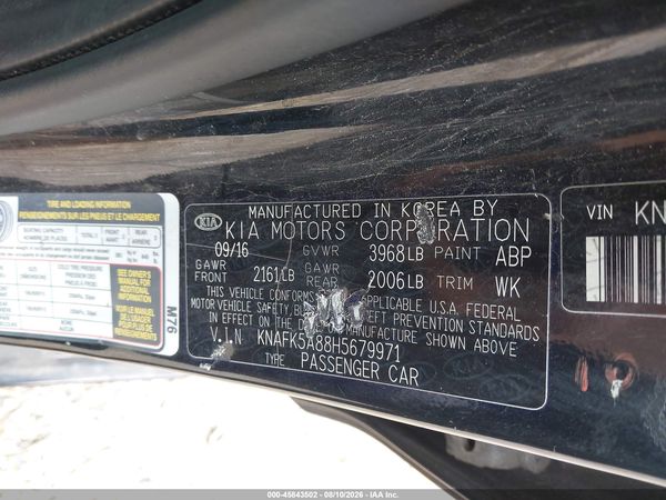 2017 KIA FORTE LX