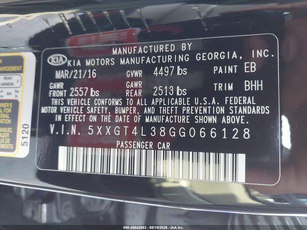 2016 KIA OPTIMA LX