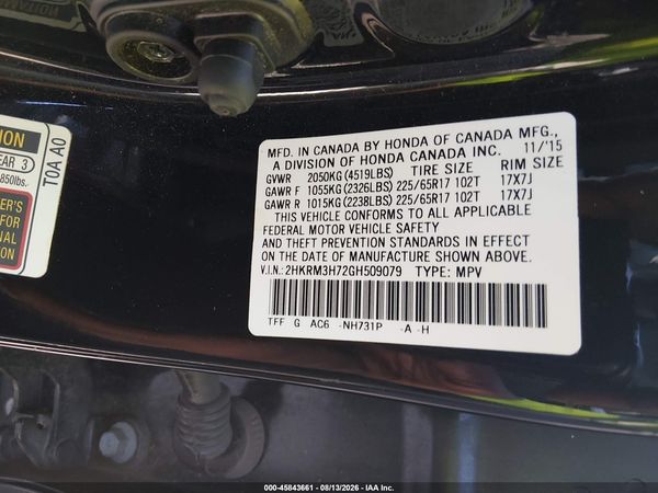 2016 HONDA CR-V EX-L