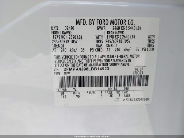 2020 FORD EDGE SEL