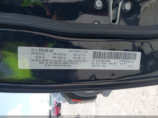 2019 DODGE CHARGER SXT RWD