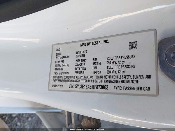 2021 TESLA MODEL 3