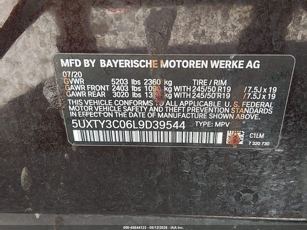 2020 BMW X3 SDRIVE30I