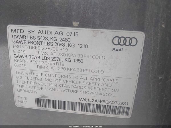 2016 AUDI Q5 2.0T PREMIUM