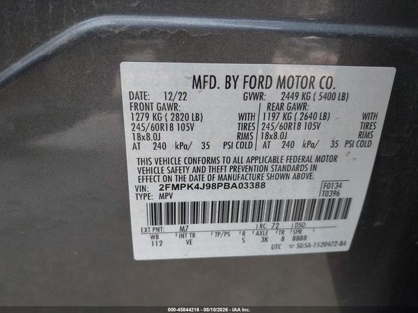 2023 FORD EDGE SEL — I9