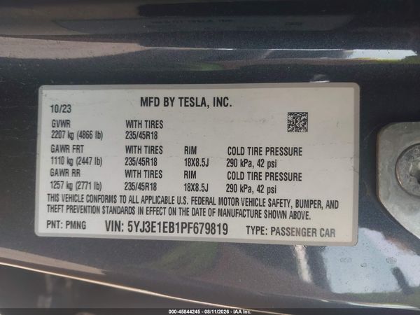 2023 TESLA MODEL 3