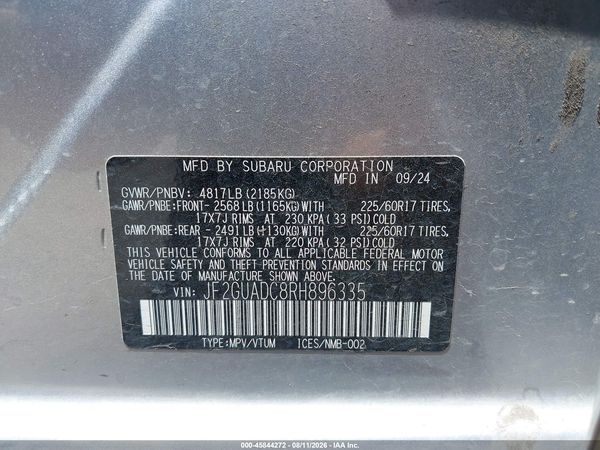 2024 SUBARU CROSSTREK PREMIUM — I9