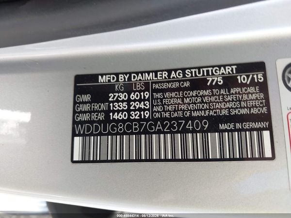 2016 MERCEDES-BENZ S 550 S550