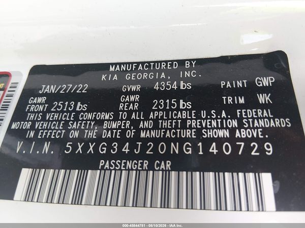 2022 KIA K5 EX
