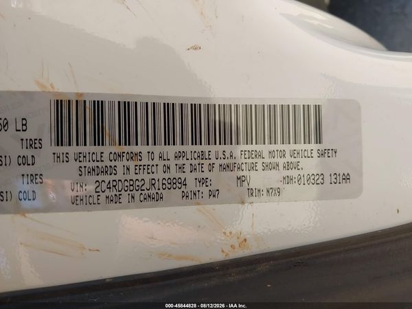 2018 DODGE GRAND CARAVAN SE PLUS