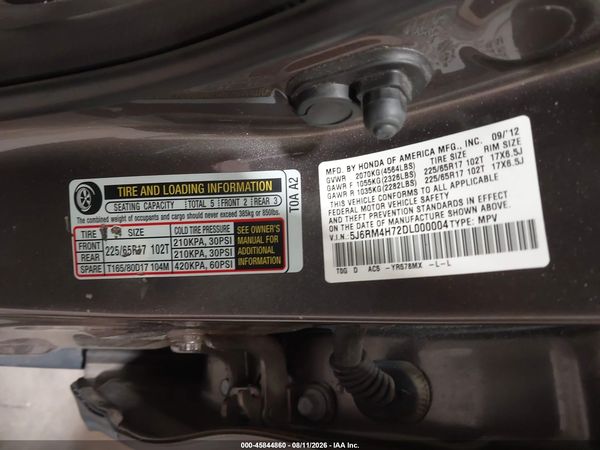 2013 HONDA CR-V EX-L