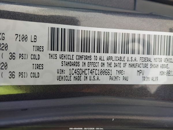2015 DODGE DURANGO R/T