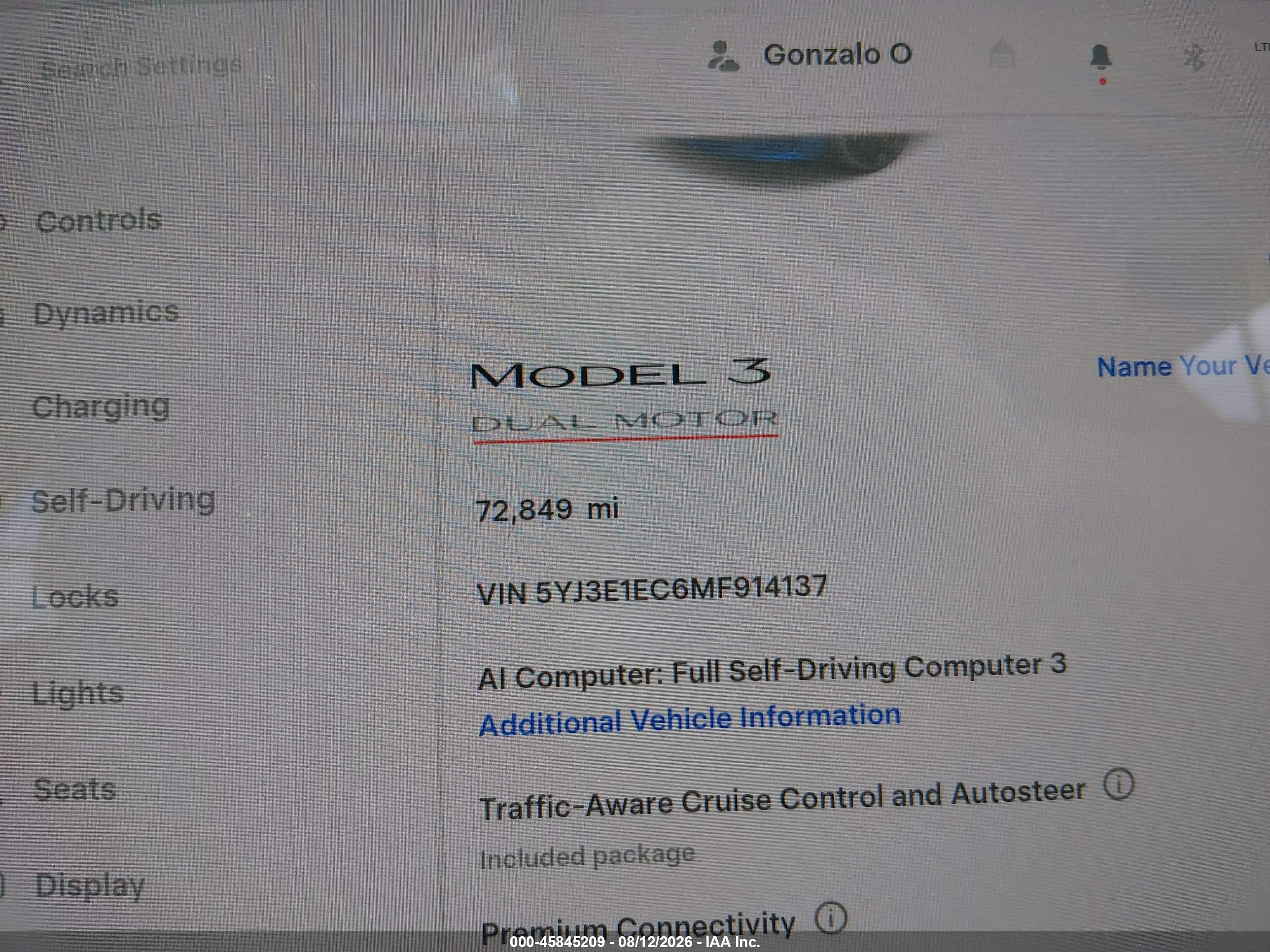 2021 TESLA MODEL 3