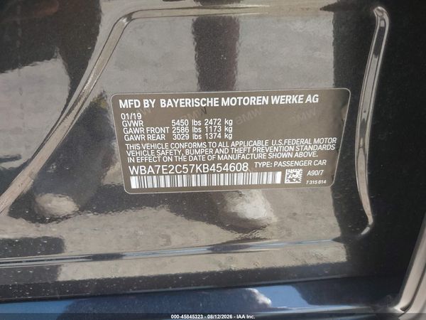 2019 BMW 740I
