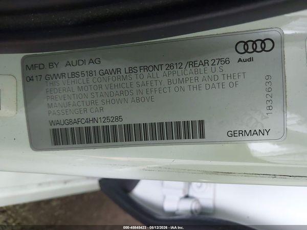 2017 AUDI A6 PREMIUM PLUS