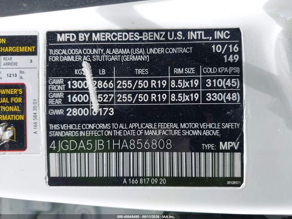 2017 MERCEDES-BENZ GLE 350 GLE350