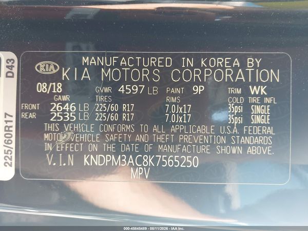 2019 KIA SPORTAGE LX