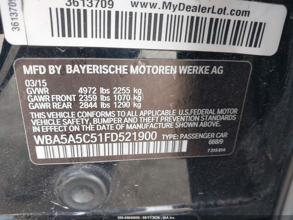 2015 BMW 528I