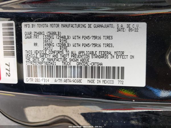 2023 TOYOTA TACOMA SR V6