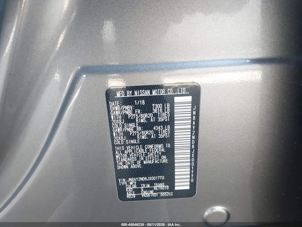 2018 NISSAN ARMADA SL — I9