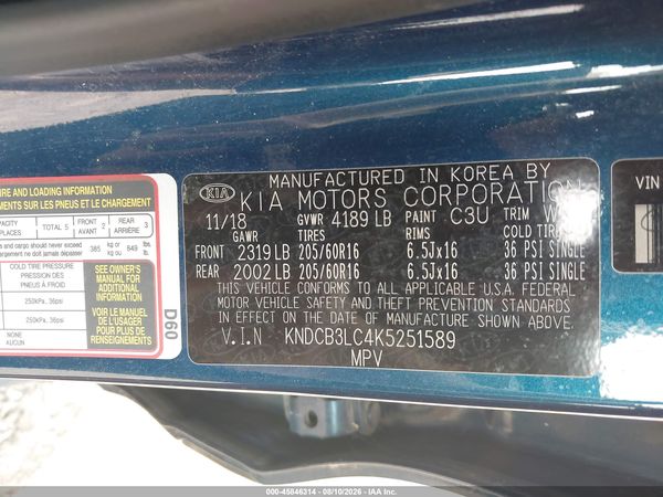 2019 KIA NIRO LX