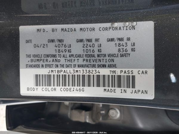 2021 MAZDA MAZDA3 PREFERRED