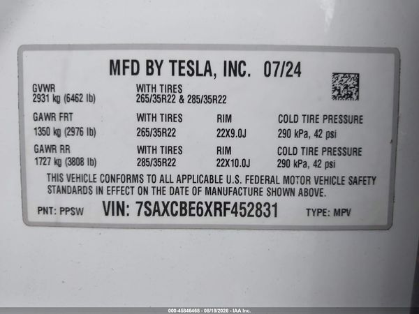2024 TESLA MODEL X