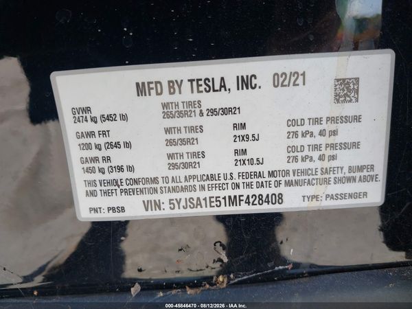 2021 TESLA MODEL S