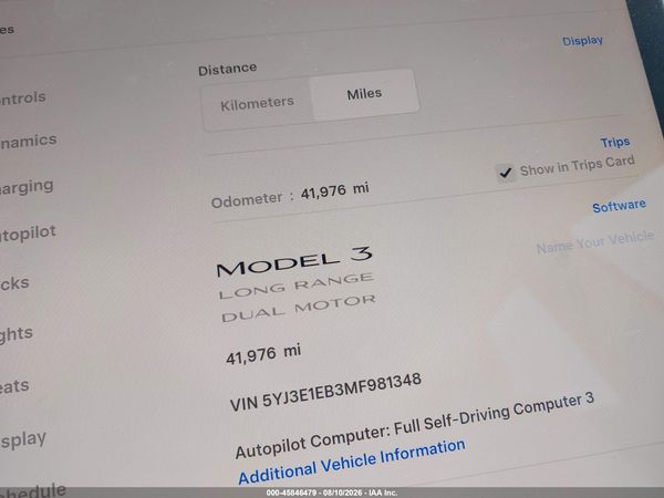 2021 TESLA MODEL 3 LONG RANGE