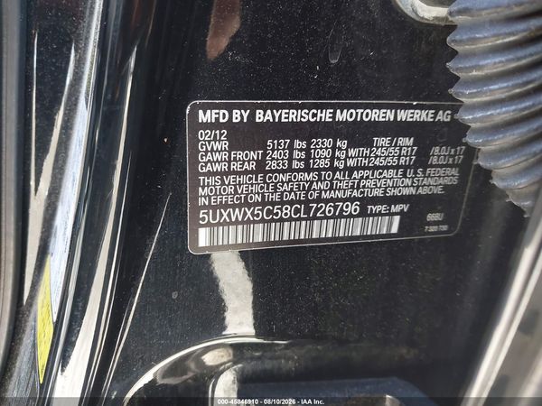 2012 BMW X3 XDRIVE28I