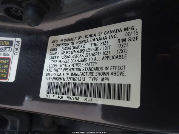 2015 HONDA CR-V EX-L