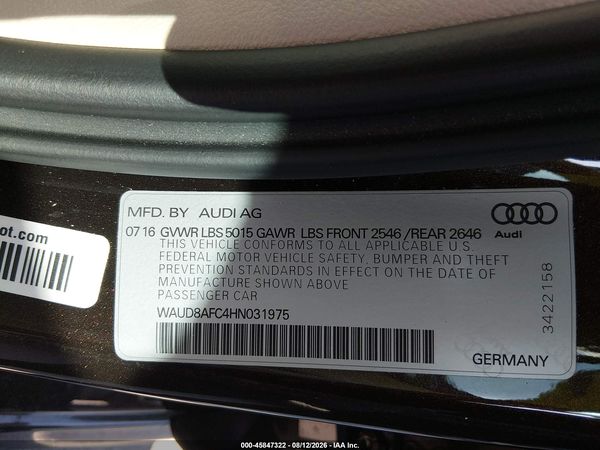 2017 AUDI A6 2.0T PREMIUM
