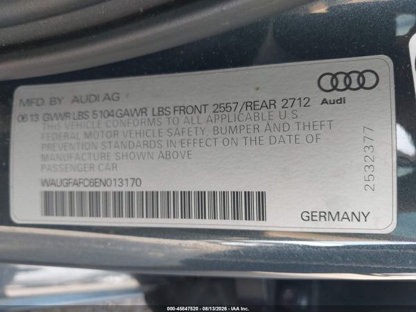 2014 AUDI A6 2.0T PREMIUM