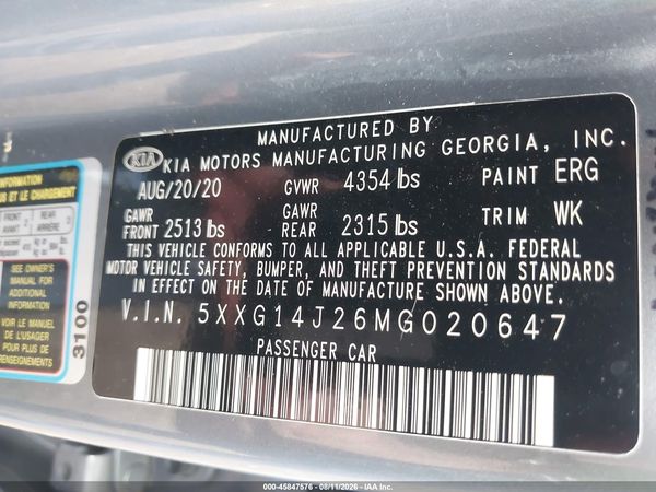 2021 KIA K5 LXS
